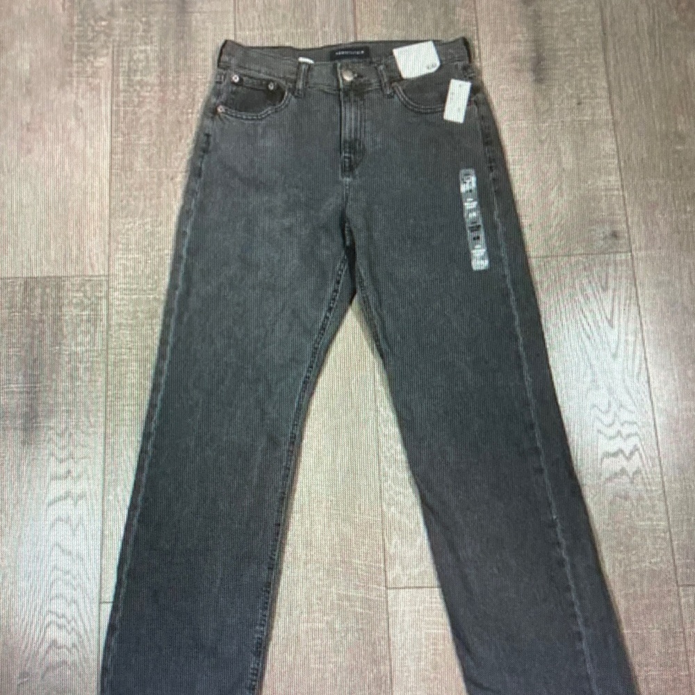 Aeropostale Men's Straight Jeans in Faded Black